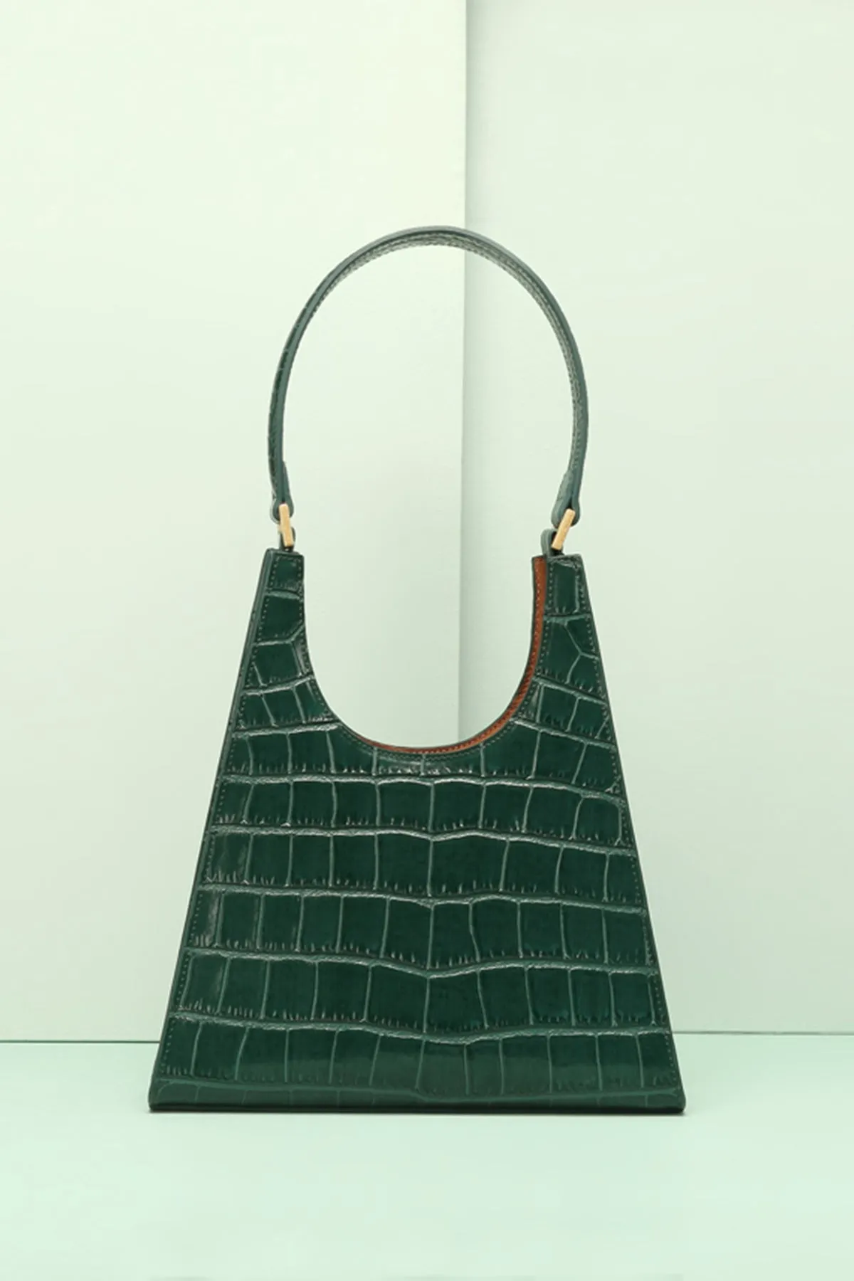 Women's 90s Designer Classic Crocodile Shoulder Handbag One Handle Minimalist Tote Bag