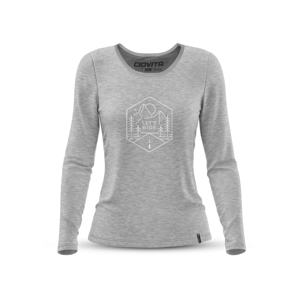 Women's Diporto Long Sleeve T Shirt (Grey Melange)
