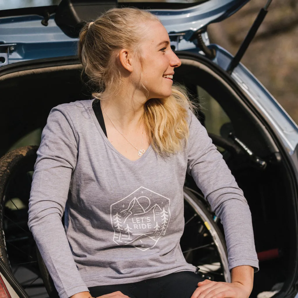 Women's Diporto Long Sleeve T Shirt (Grey Melange)
