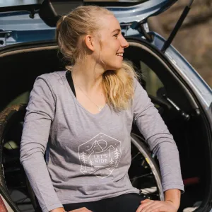 Women's Diporto Long Sleeve T Shirt (Grey Melange)