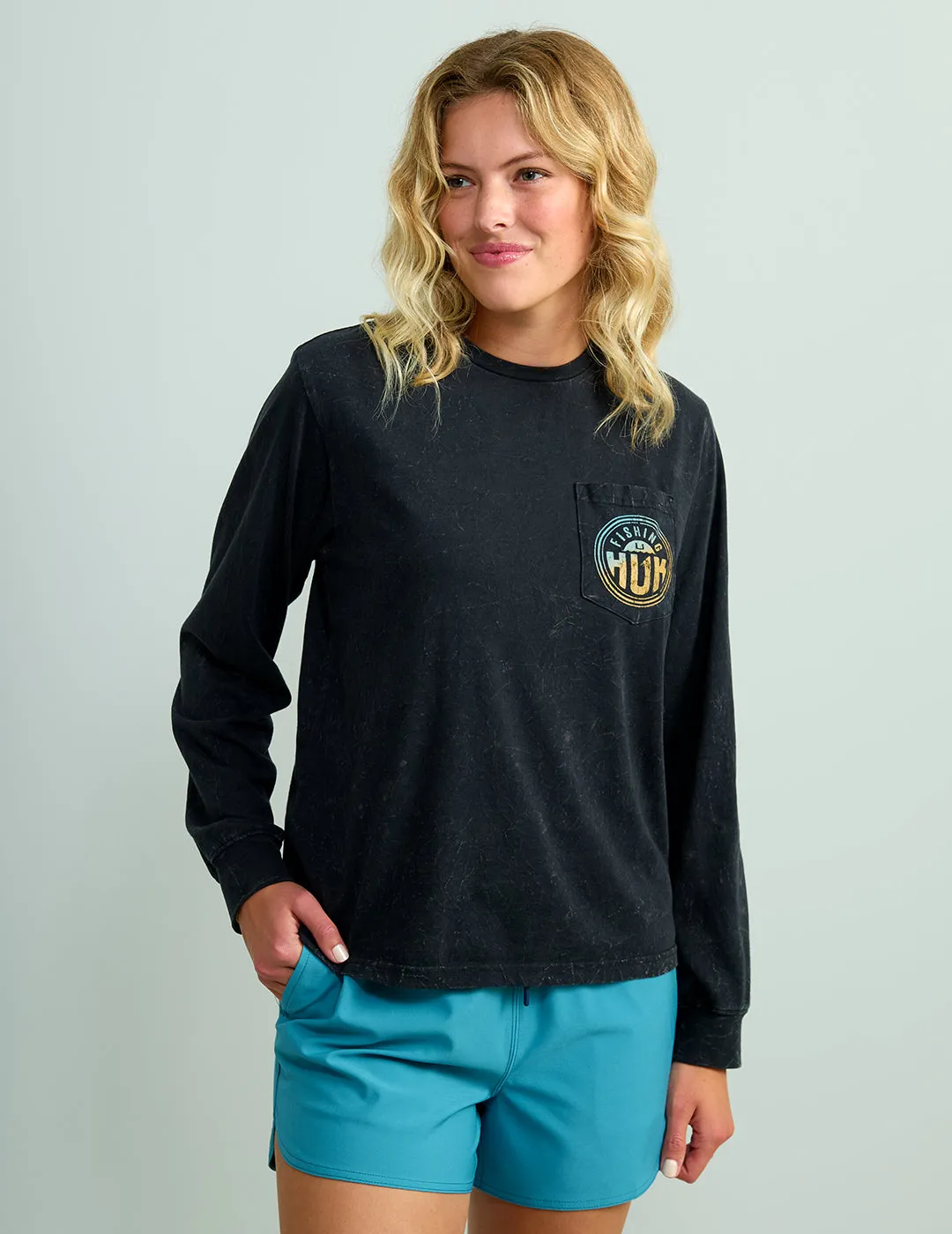 Womens Mineral Wash Long Sleeve Tee
