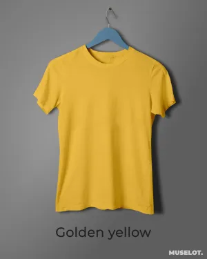 Women's plain yellow t shirts