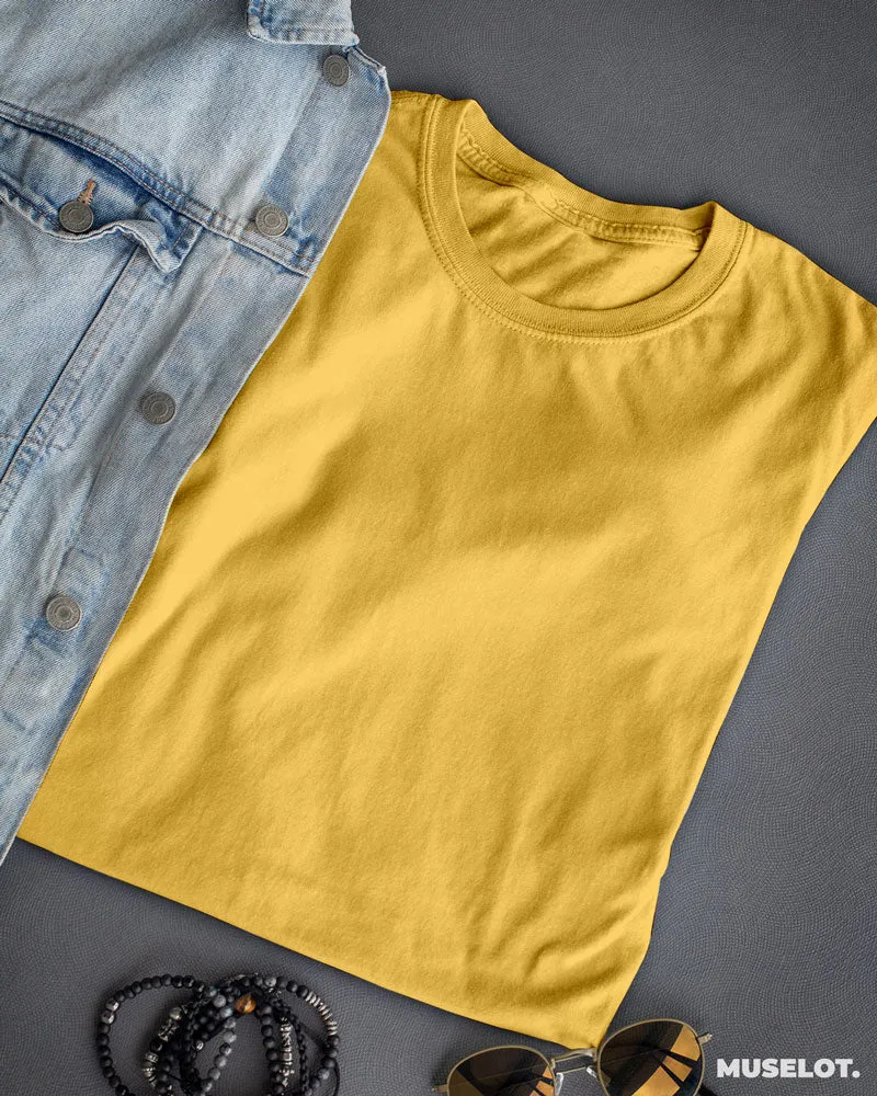 Women's plain yellow t shirts