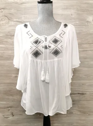 WOMENS SIZE MEDIUM - FOREVER 21, Super Soft, Flowy Bohemian Top EUC B45