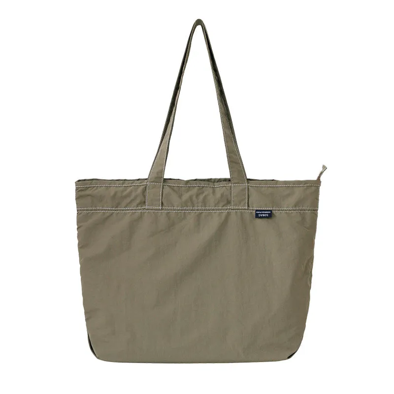 Womens white Nylon Stachel Tote Bag Minimalist Nylon Totes Messenger Bags Handbag for Women