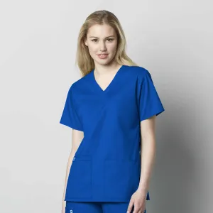 WonderWORK 101 V-Neck Scrub Top Royal
