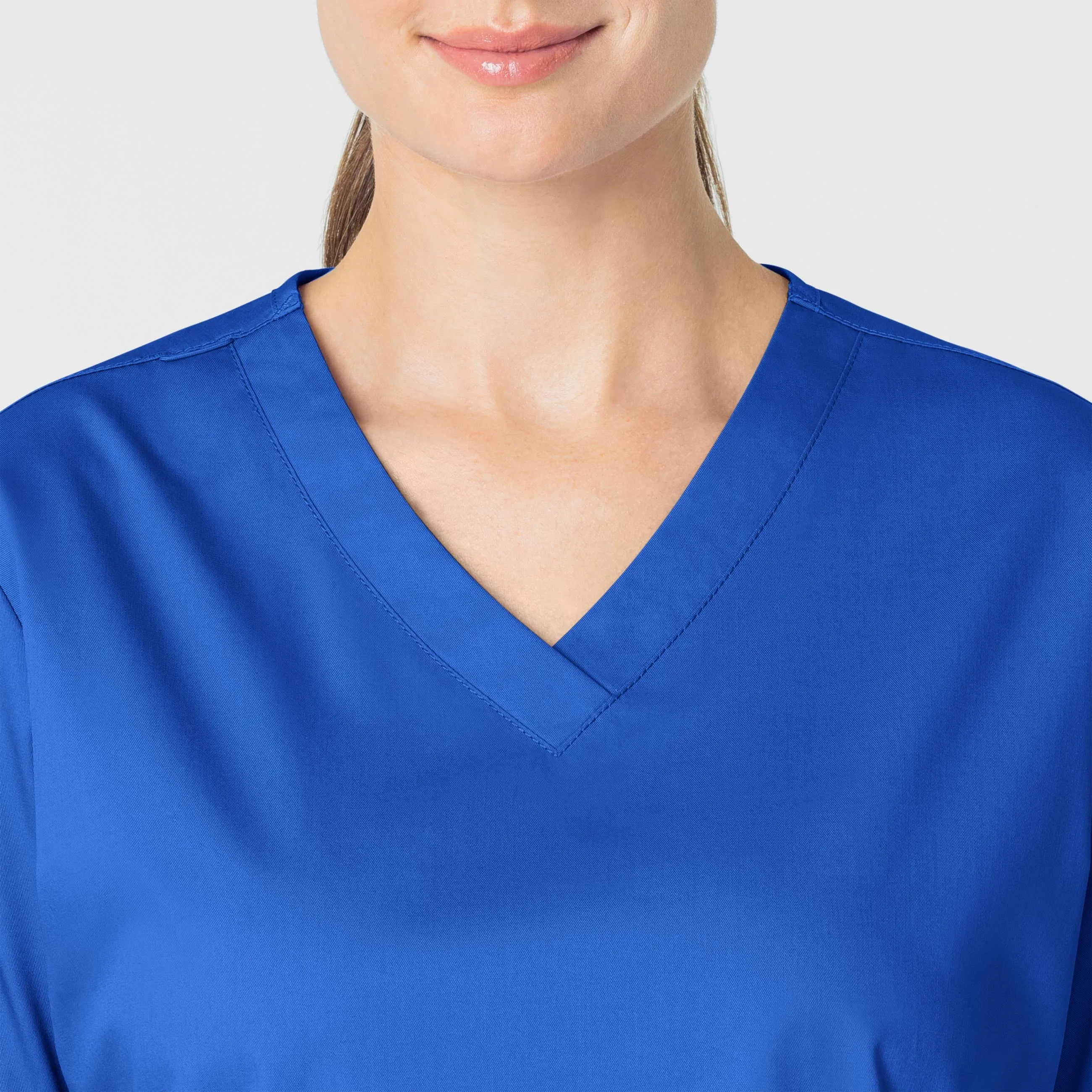 WonderWORK 101 V-Neck Scrub Top Royal