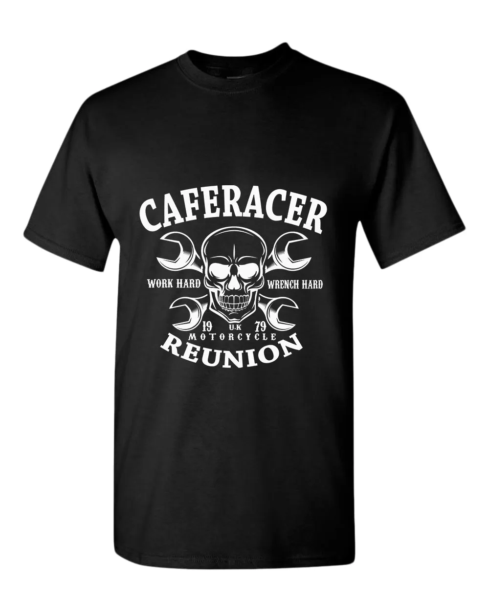 Work hard wrench hard motorcycle reunion t-shirt