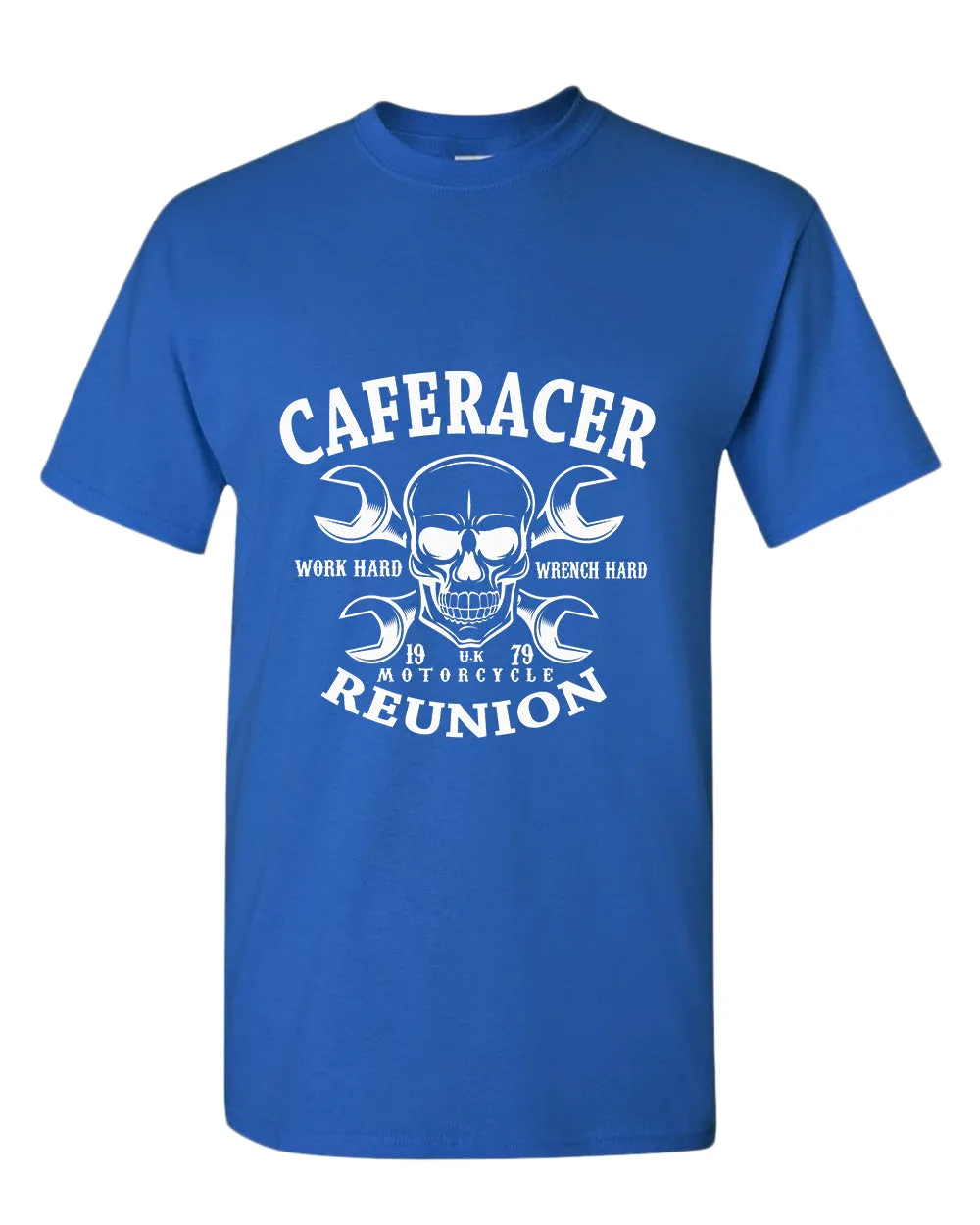 Work hard wrench hard motorcycle reunion t-shirt