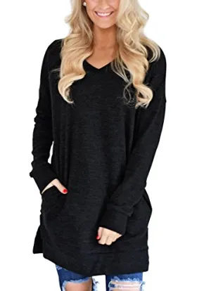 XUERRY V-Neck Pocket Sweatshirt