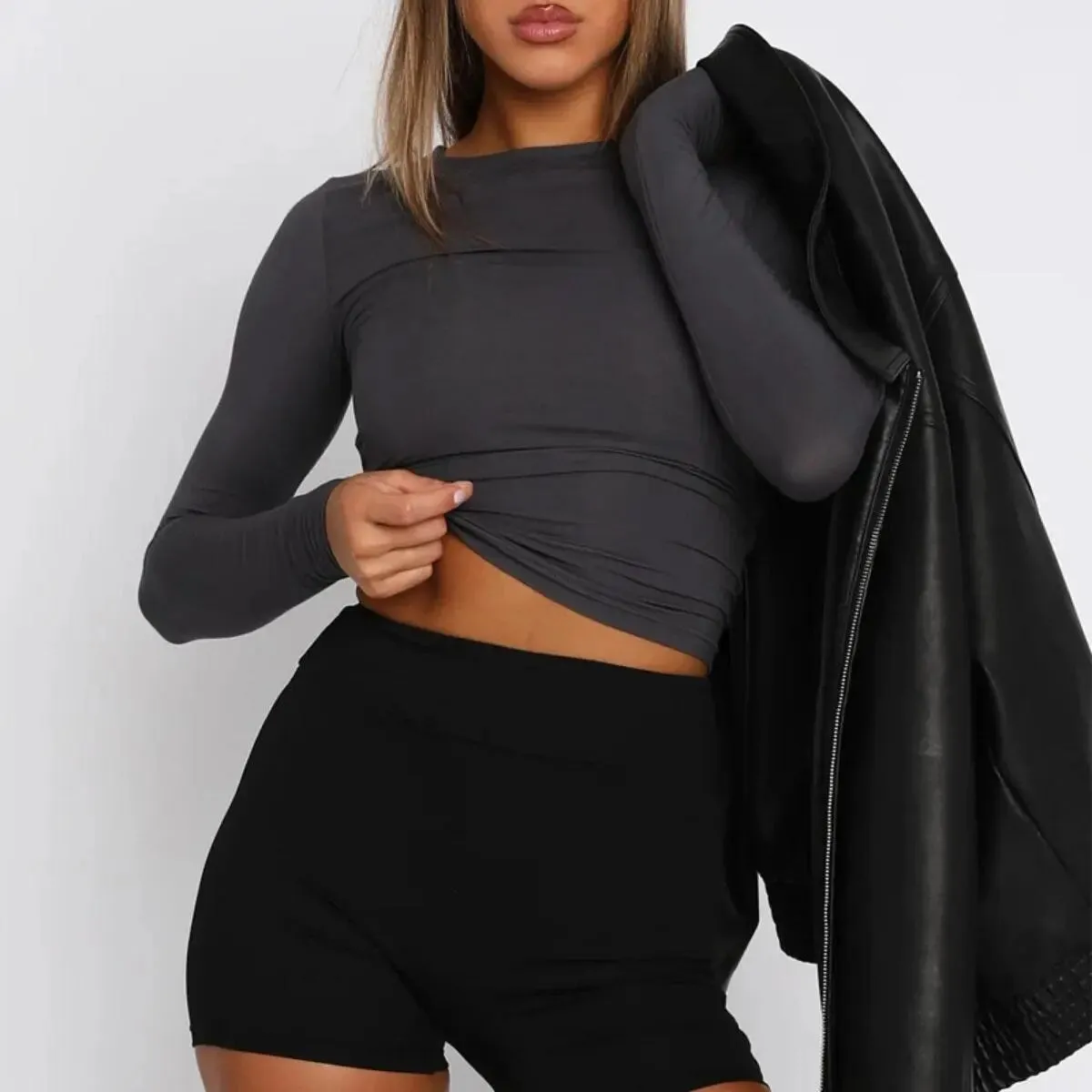 Y2K Long Sleeve Slim T-Shirts