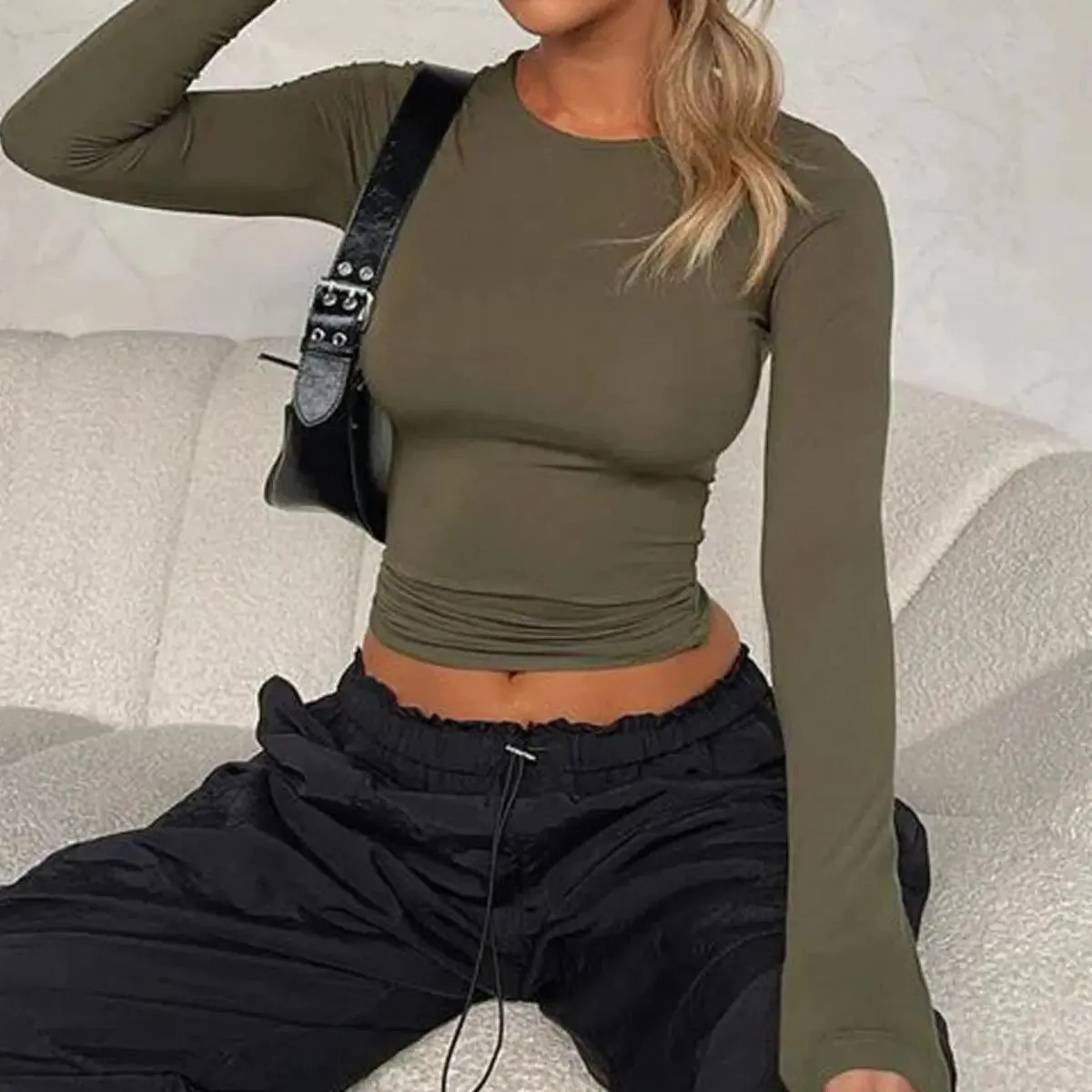 Y2K Long Sleeve Slim T-Shirts