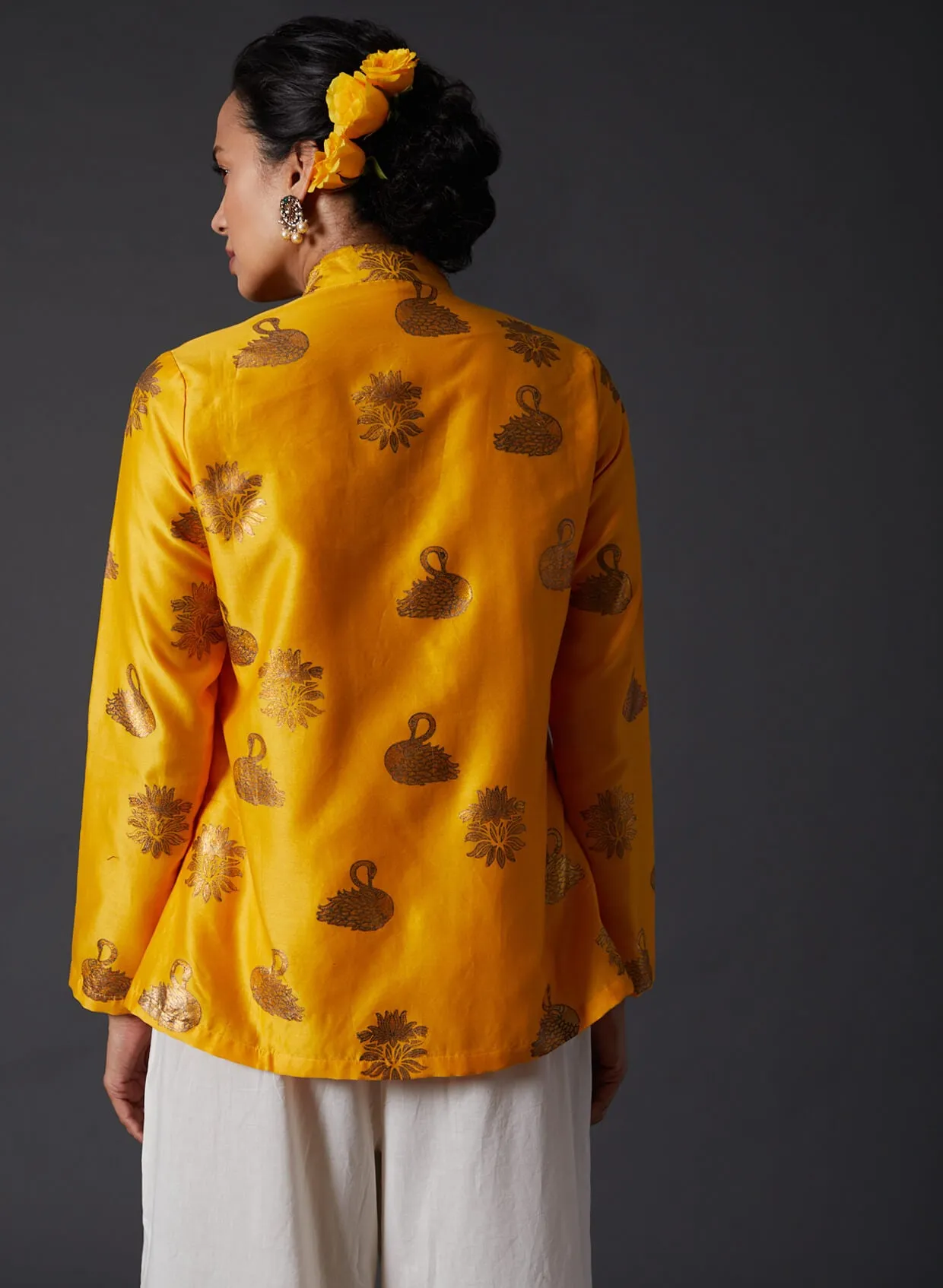 Yellow Gold Block Printed Tunic