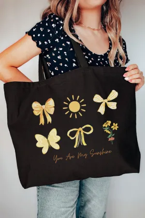 You Are My Sunshine Canvas Jumbo Tote