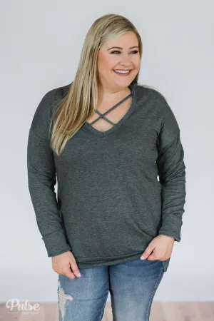 You Crossed My Path Sweatshirt- Deep Teal
