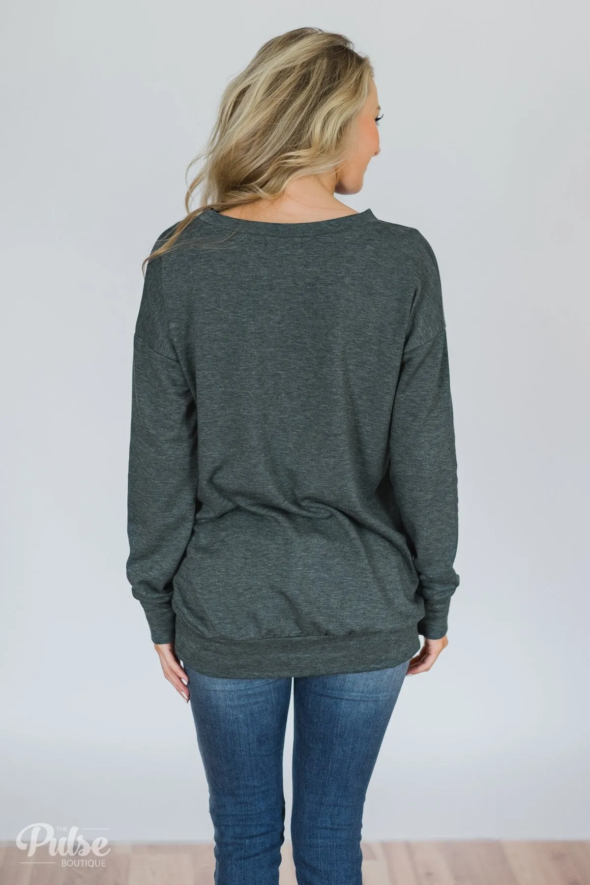 You Crossed My Path Sweatshirt- Deep Teal