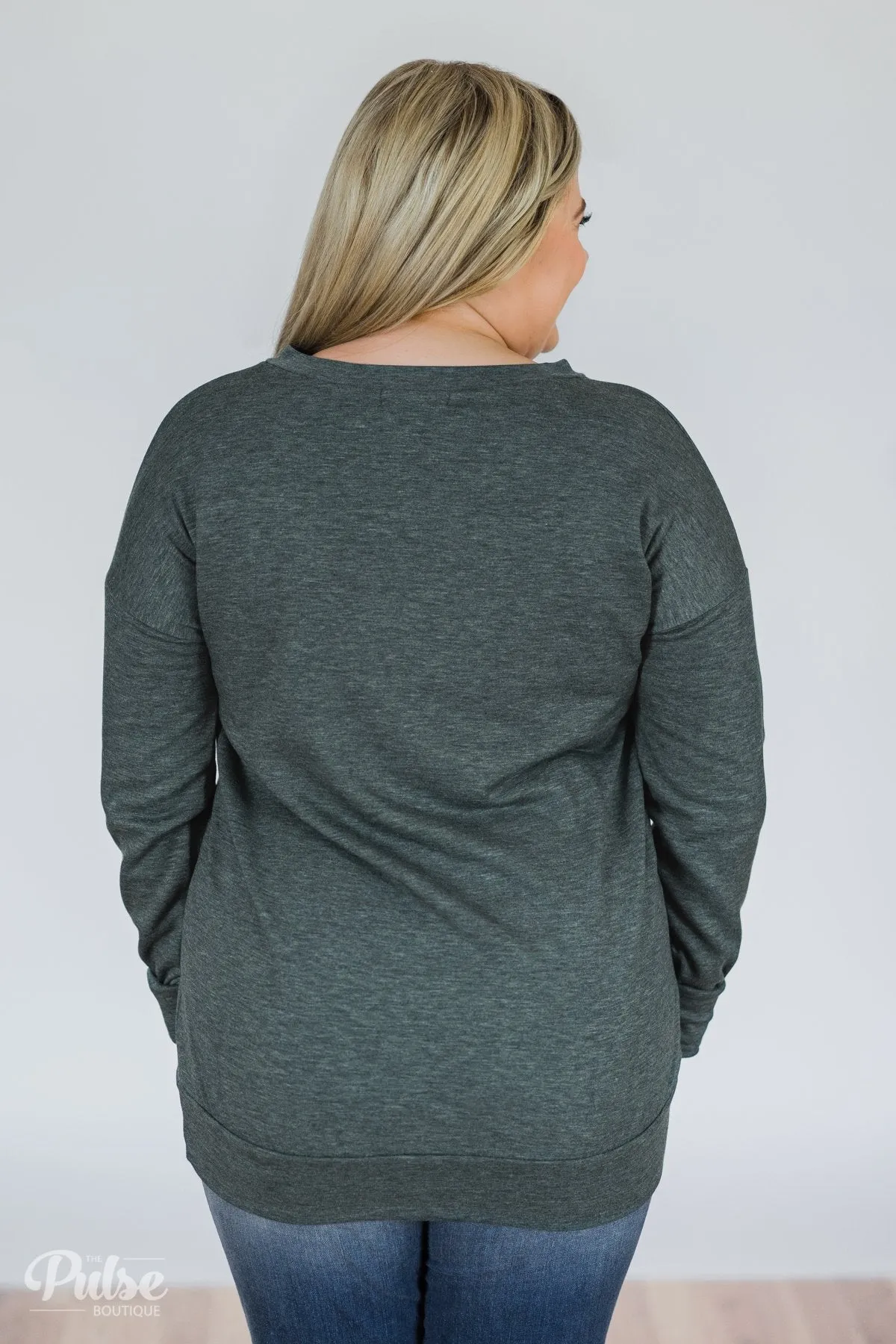You Crossed My Path Sweatshirt- Deep Teal