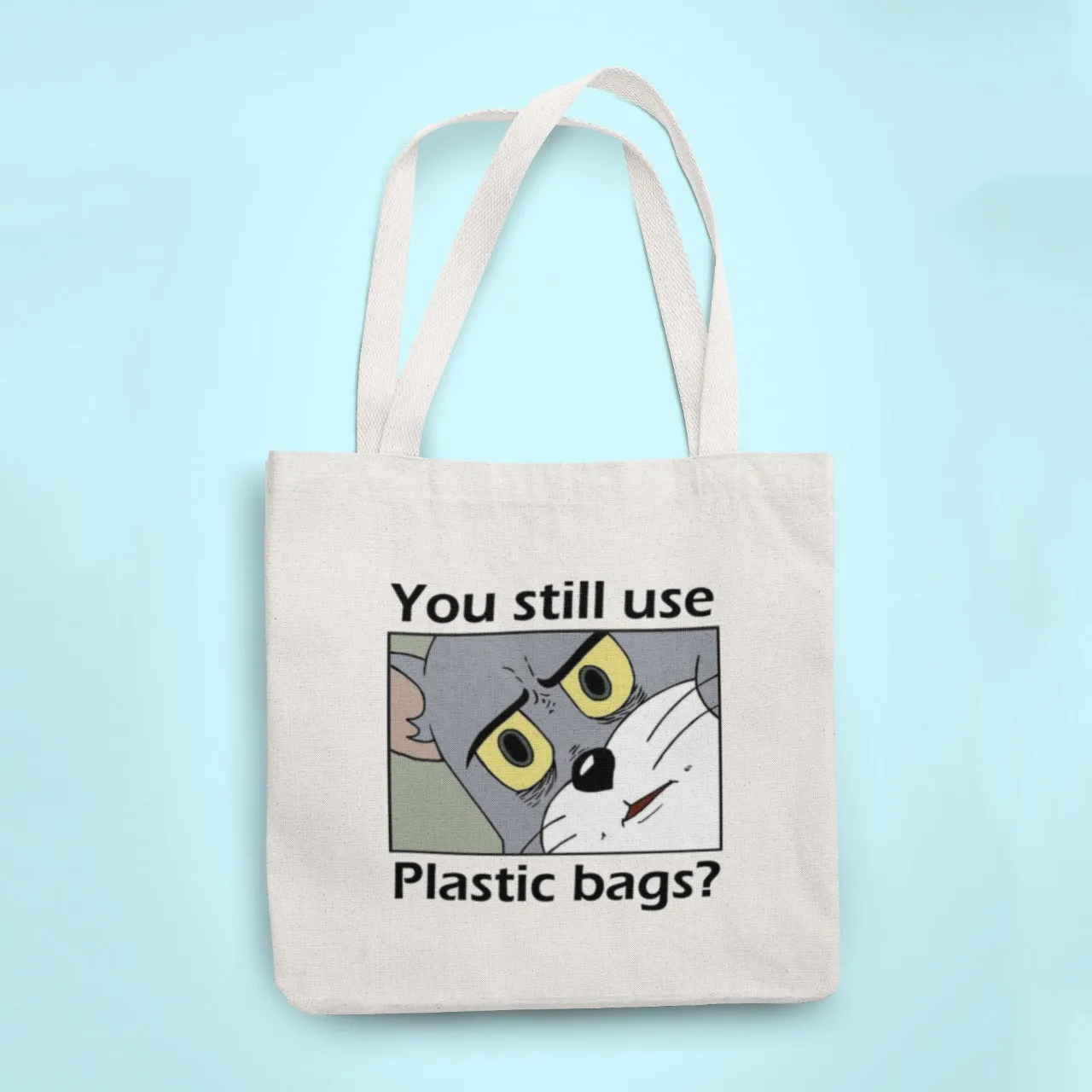 You still use plastic Bags? Tote Bag with Zipper