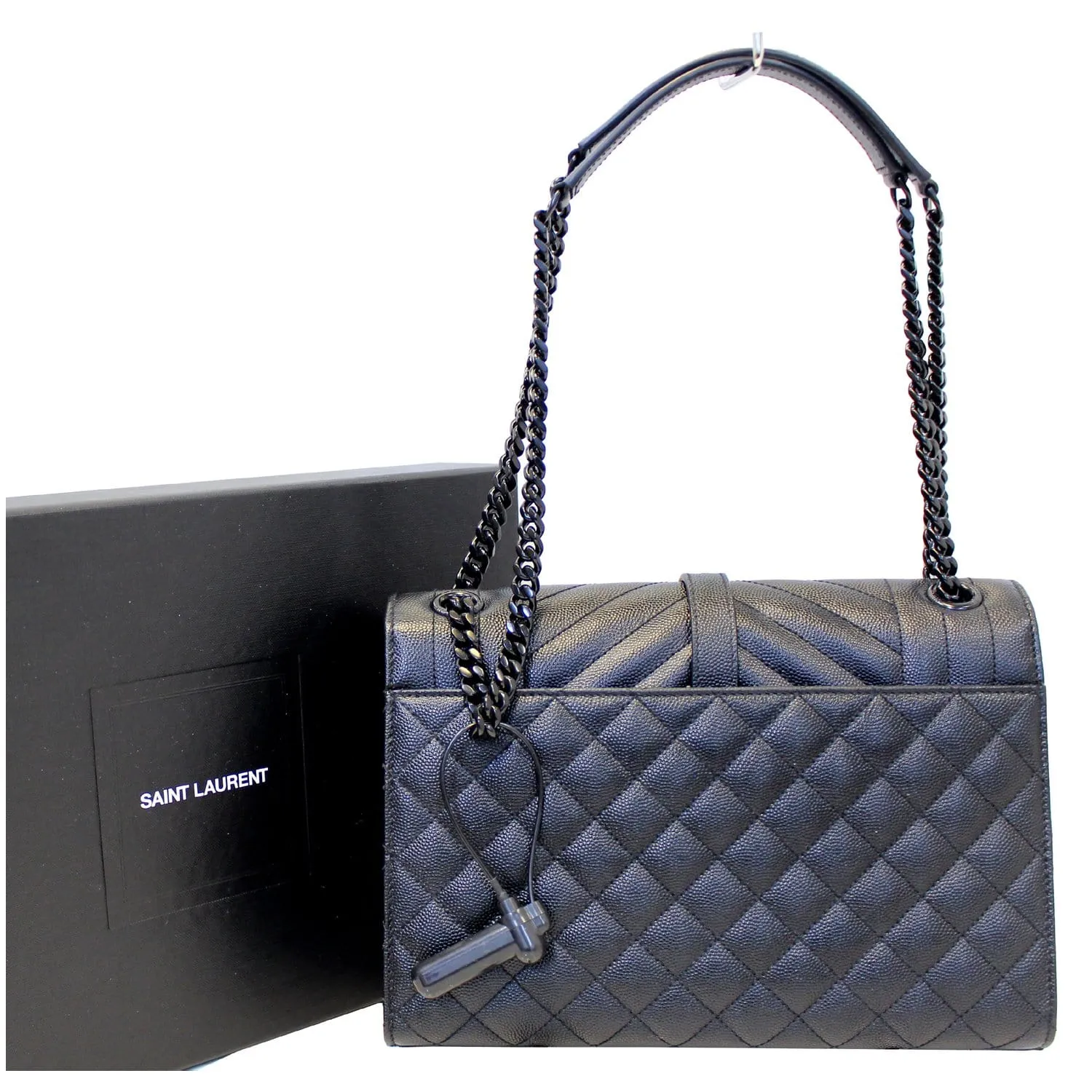 YVES Saint Laurent Envelope Medium Chain Shoulder Bag Black