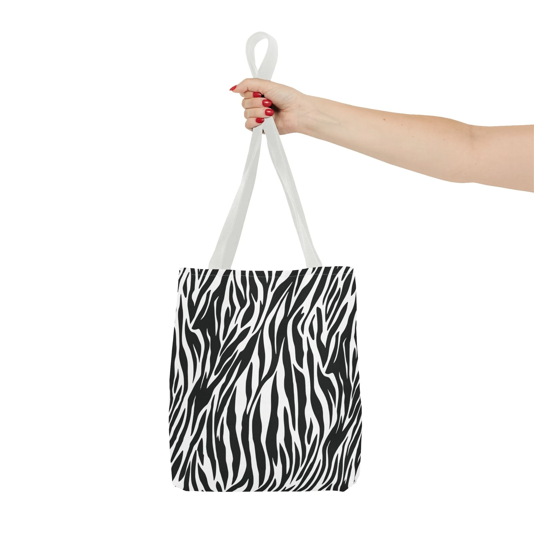 Zebra Animal Print Canvas Tote Bag Reusable Shopping Bag - Saiko Studio