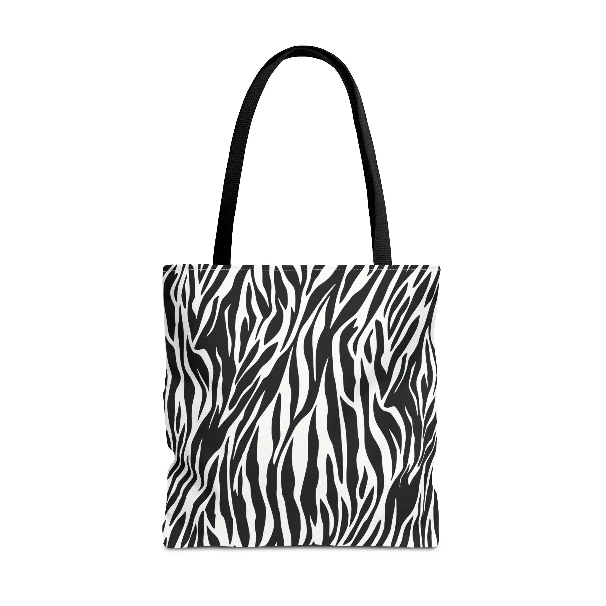 Zebra Animal Print Canvas Tote Bag Reusable Shopping Bag - Saiko Studio