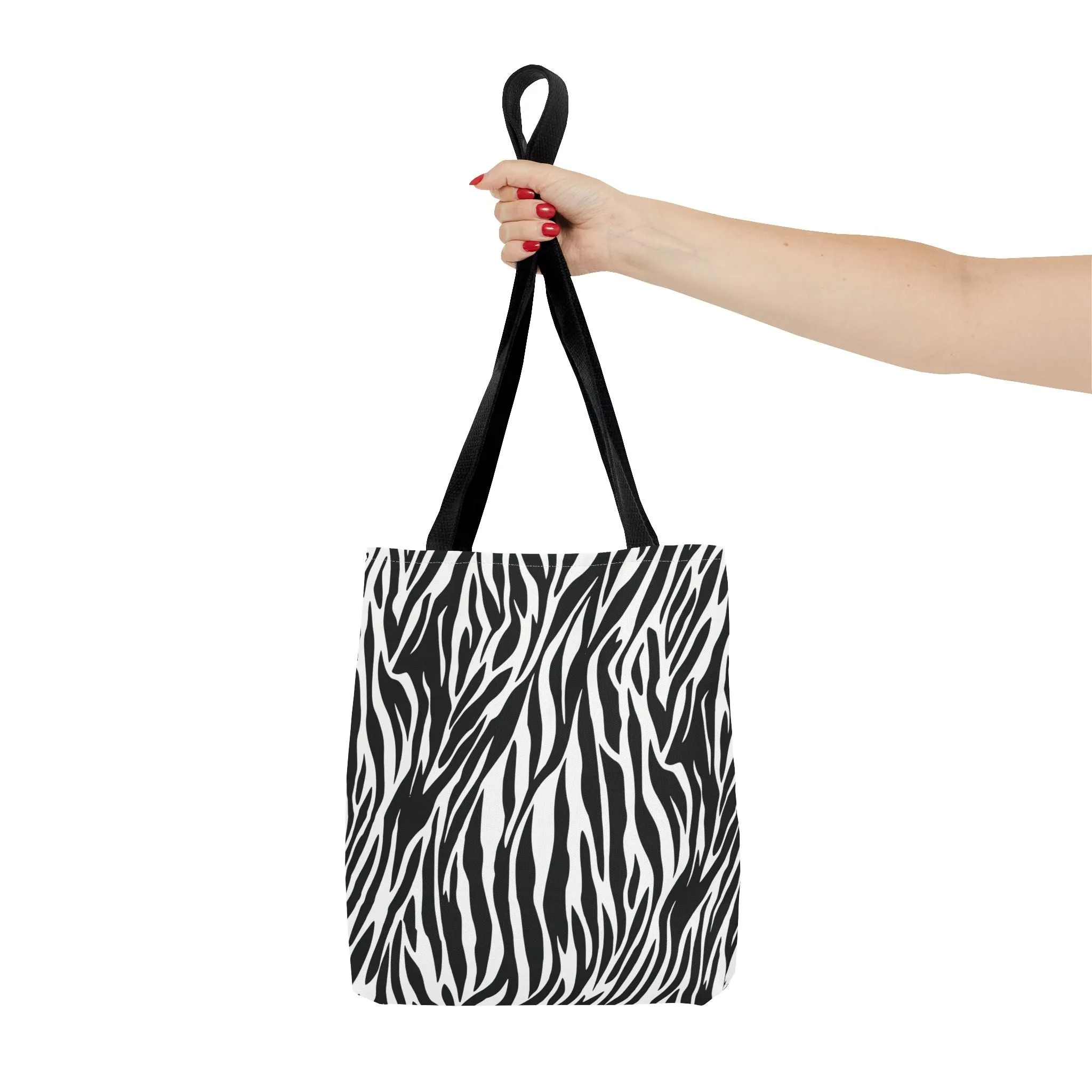 Zebra Animal Print Canvas Tote Bag Reusable Shopping Bag - Saiko Studio