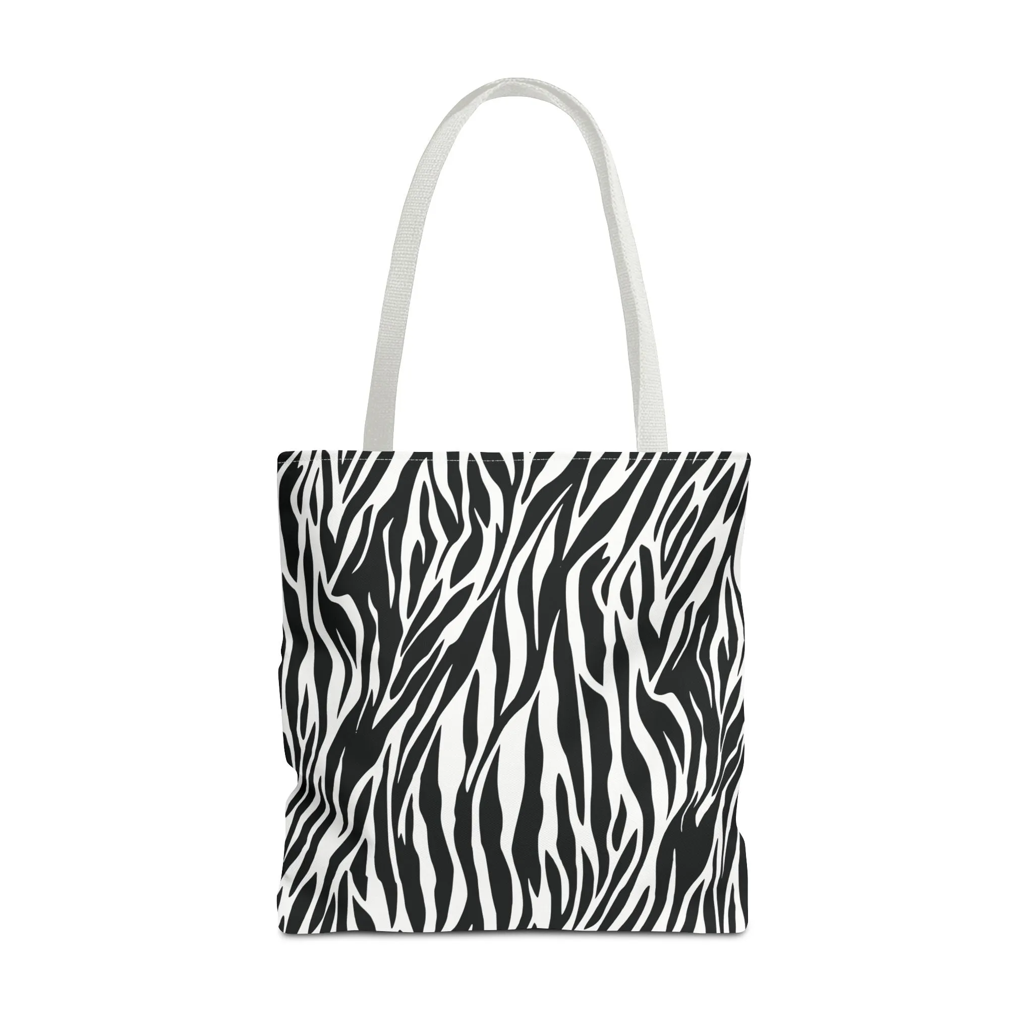 Zebra Animal Print Canvas Tote Bag Reusable Shopping Bag - Saiko Studio